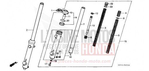 FRONT FORK (XL125SZ/A/B,C-CM) XL125SZ de 1979